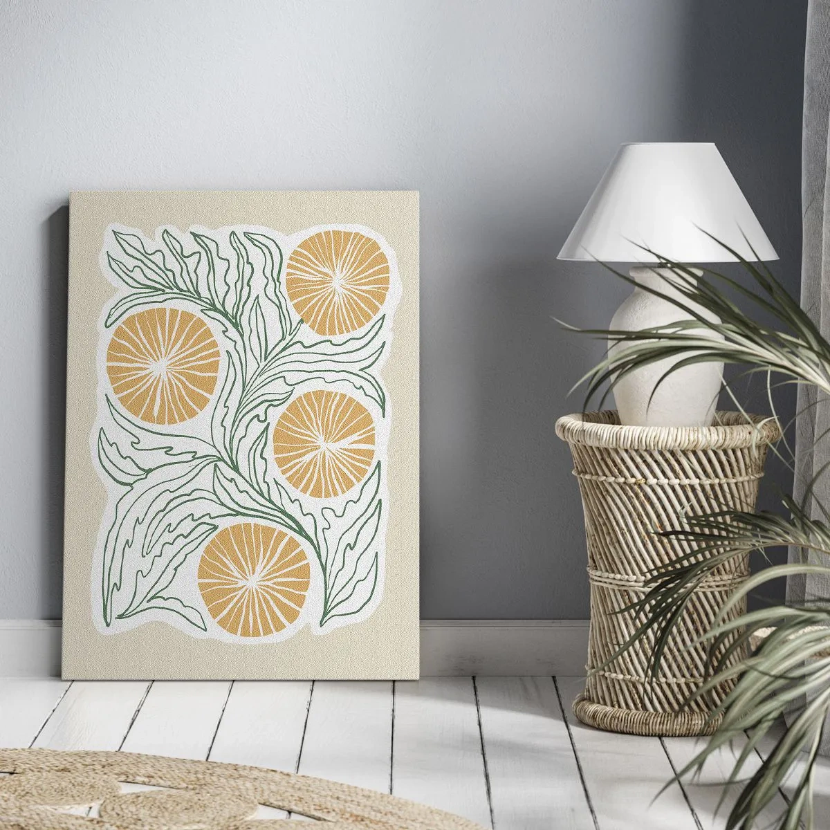 Canvas picture - Ethnic with an Abstract Note - 65x120 cm