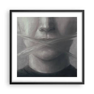 Poster in black frame - Not a Word - 50x50 cm