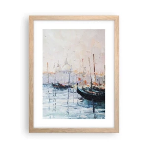 Poster in light oak frame - Behind Water behind Fog - 30x40 cm