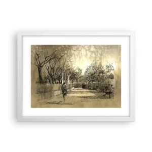 Poster in white frmae - Moment Stopped with a Feather - 40x30 cm