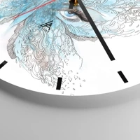 Clock face with lines