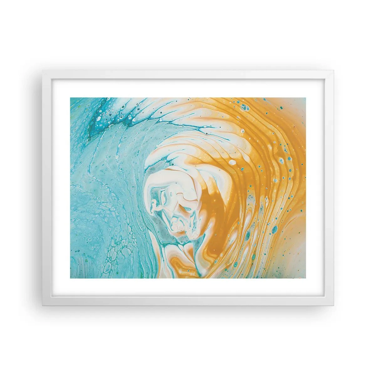 Poster in white frmae - Pastel Swirl - 50x40 cm