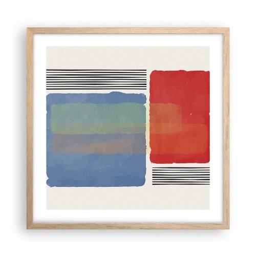 Poster in light oak frame - Spirit and Letter of Geometry - 50x50 cm