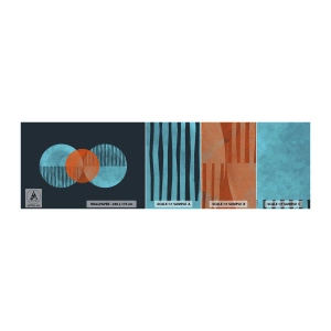 Photo Wallpaper Sample Self-Adhesive Deluxe Sticker - Symmetrical Composition - Abstraction, Piece, Geometric Pattern - 100x30 cm