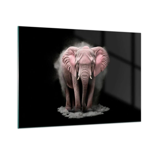 Glass picture - Don't Think About a Pink Elephant! - 100x70 cm