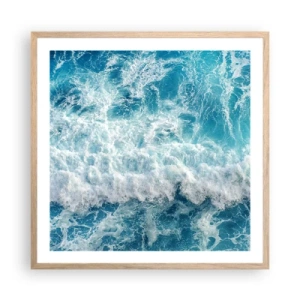 Poster in light oak frame - Jouful and Loud - 60x60 cm
