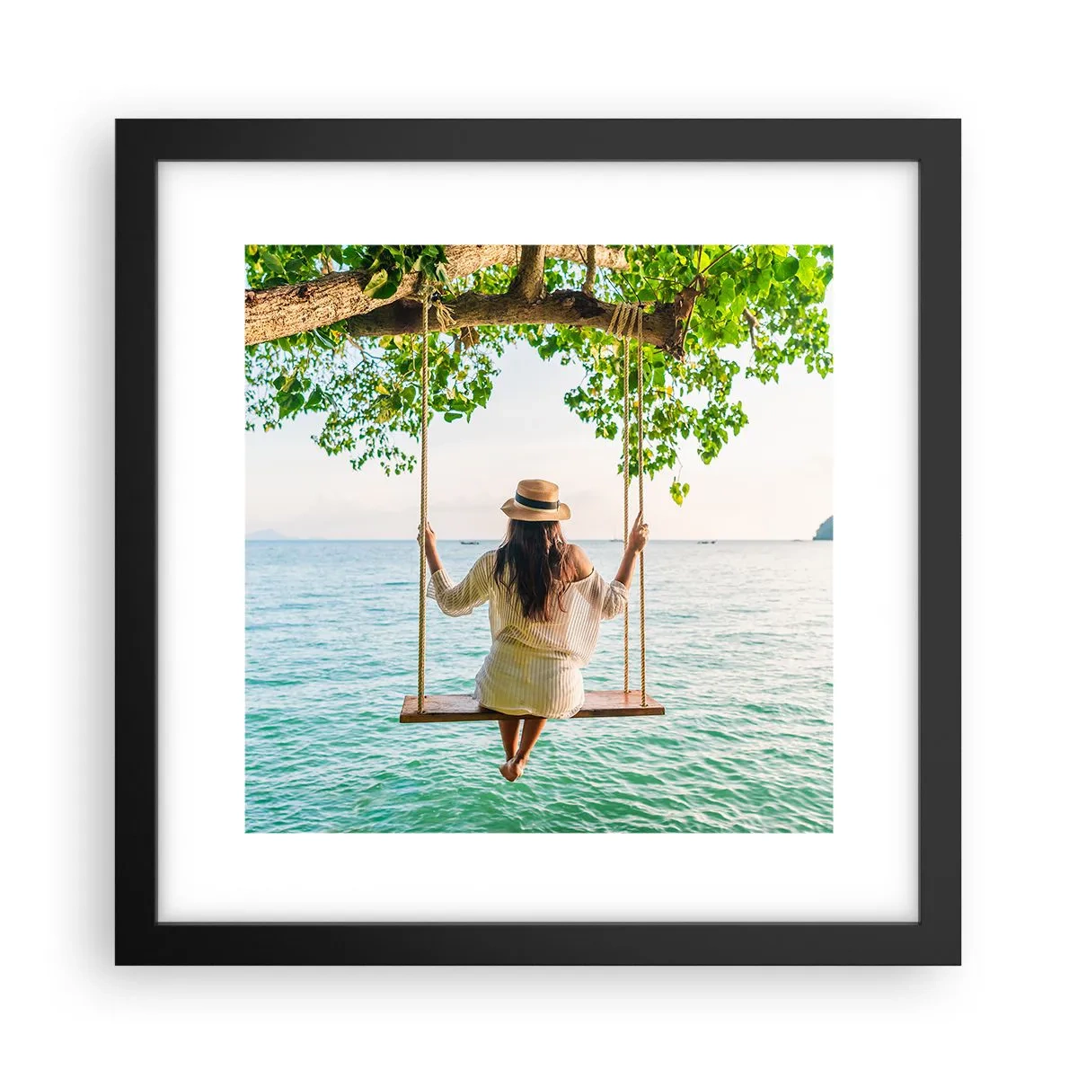 Poster in black frame - Life Is Beautiful - 30x30 cm