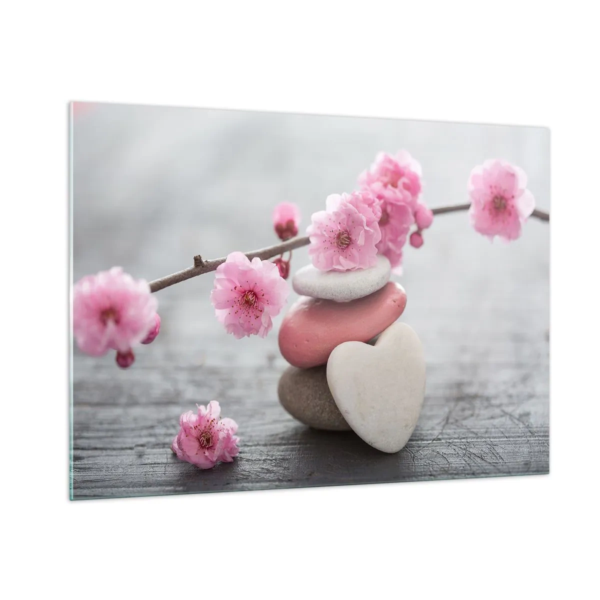 Glass picture - Bliss with Cherry Blossom - 100x70 cm