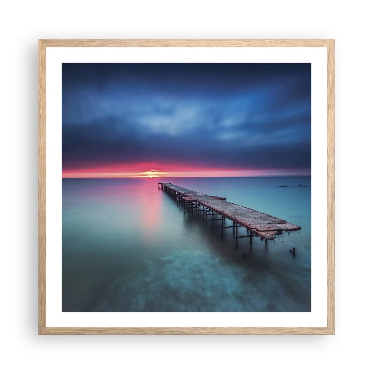 Poster in light oak frame - Between Heaven and Earth - 60x60 cm