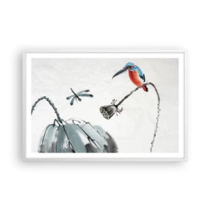 Poster in white frmae - Life of a Meadow - 91x61 cm