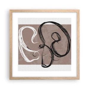 Poster in light oak frame - Composition -In Search of Completeness - 40x40 cm