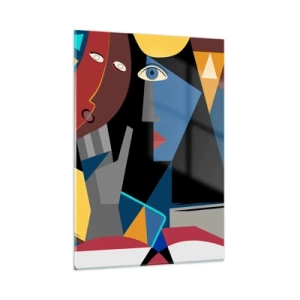 Glass picture - Conversation of Cubists - 50x70 cm