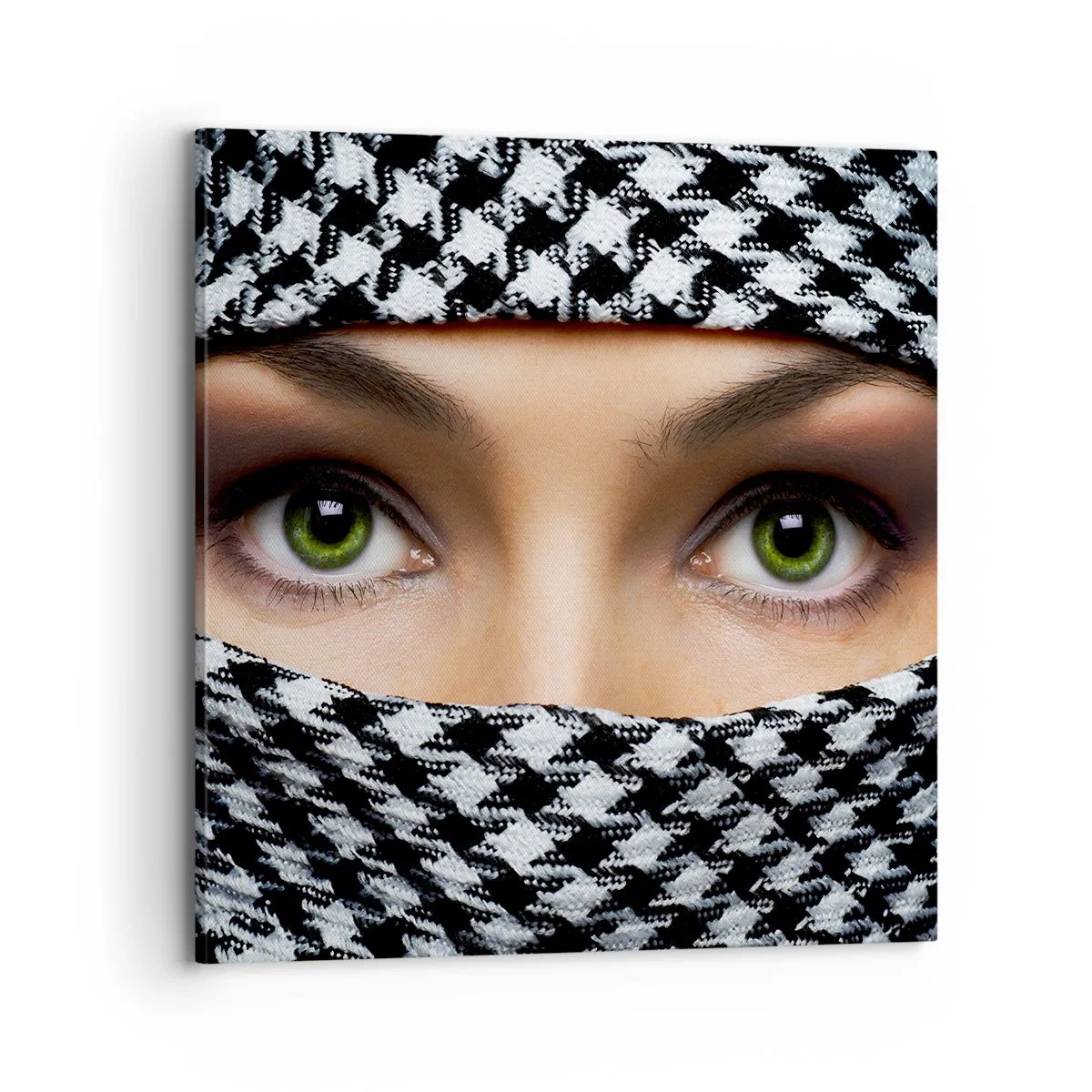 Canvas picture - Portrait of Head-scarfed Beauty - 70x70 cm