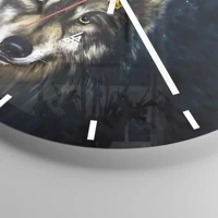 Clock face with lines