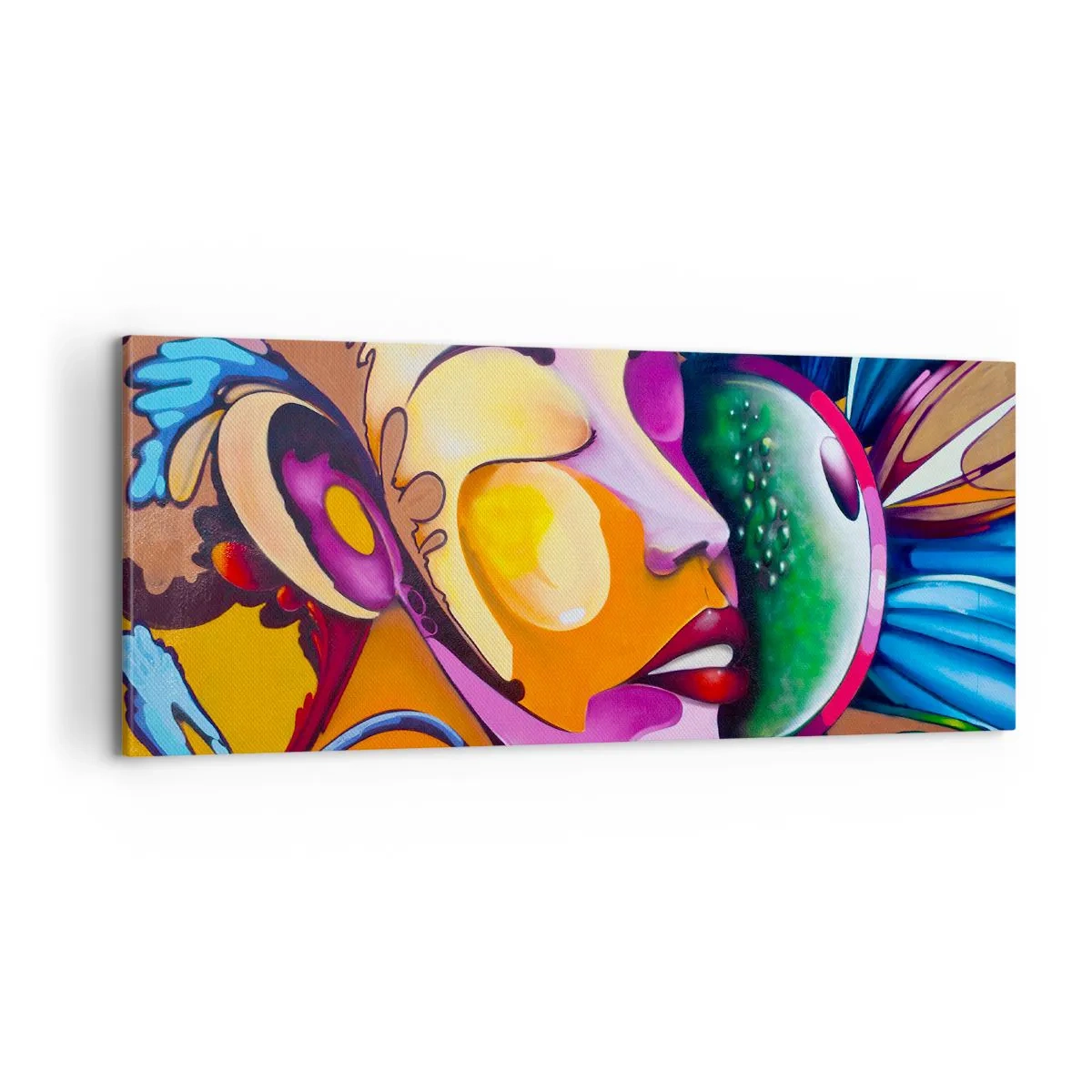 Canvas picture - Touching with a Colour - 100x40 cm