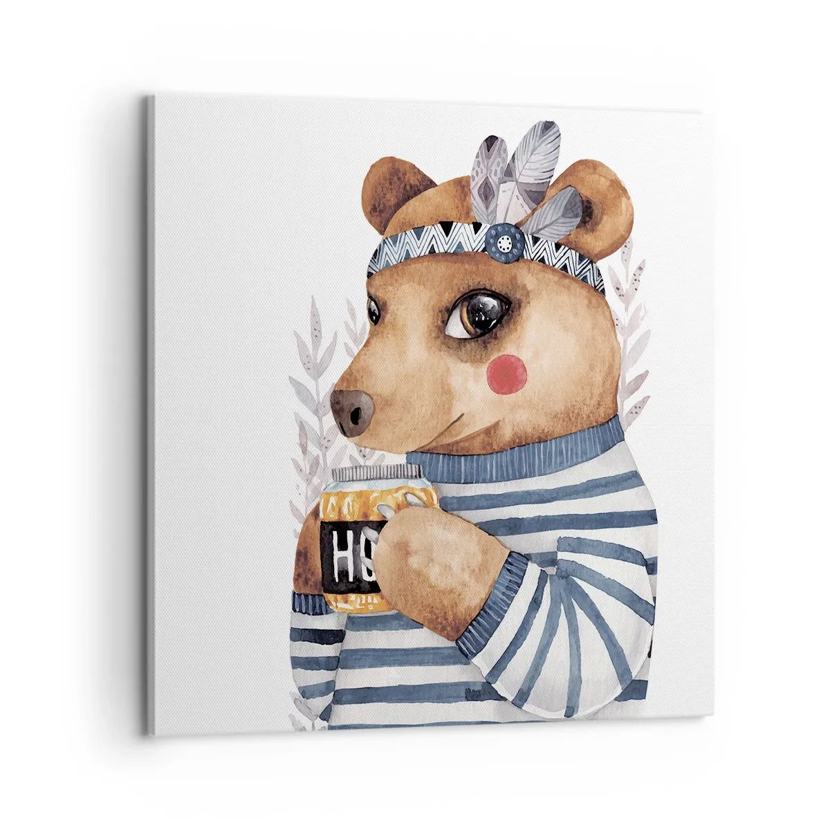 Canvas picture - Sweet Lady Bear - 60x60 cm