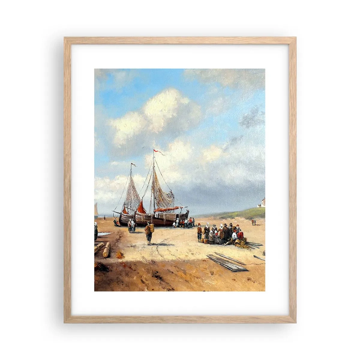 Poster in light oak frame - After a Successful Catch - 40x50 cm