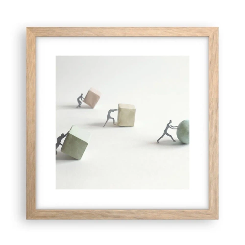 Poster in light oak frame - That's Life - 30x30 cm