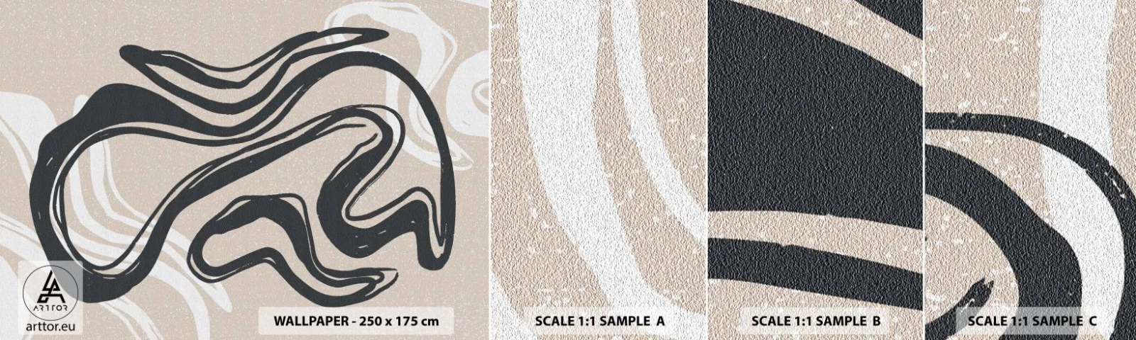 Photo Wallpaper Sample Self-Adhesive Deluxe Sticker - Multiplied Expression - Minimalism, Boho, Scandinavian - 100x30 cm