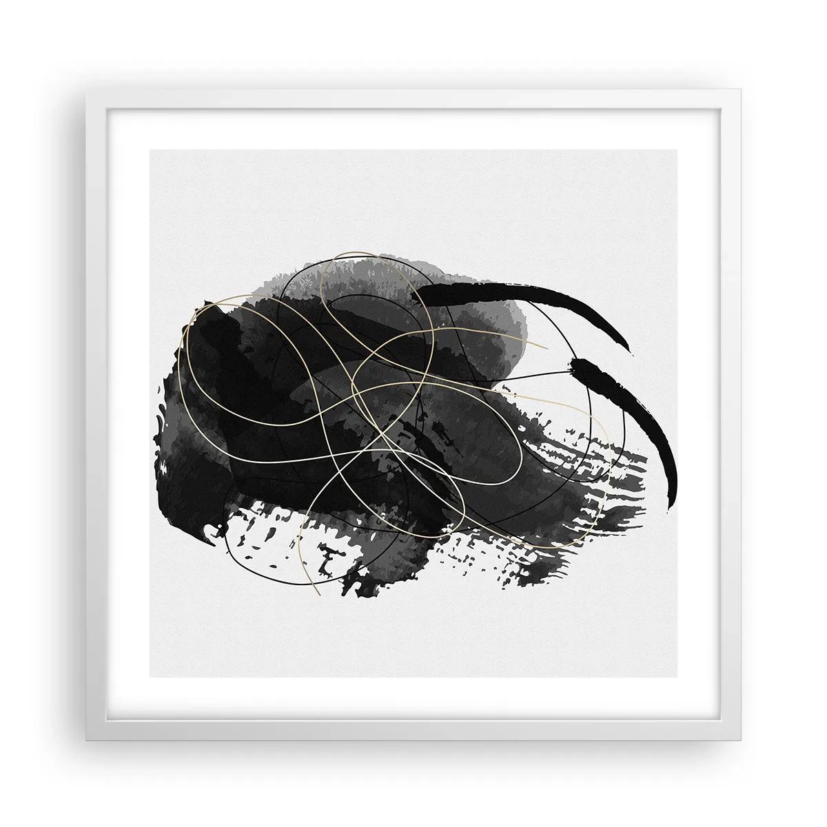 Poster in white frmae - Made from Black - 50x50 cm