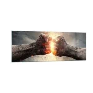 Glass picture - Stand Up and Fight - 140x50 cm
