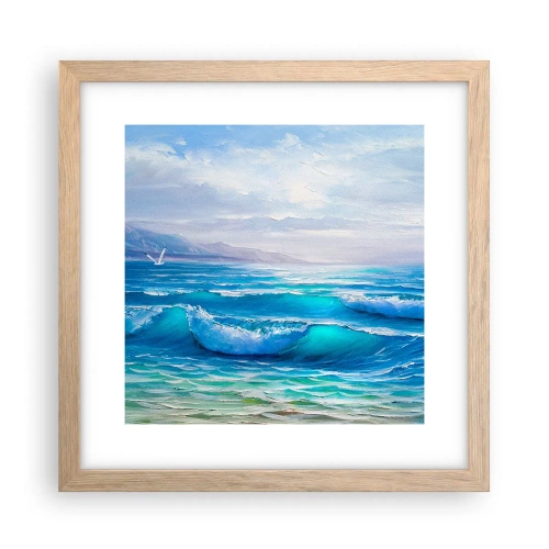 Poster in light oak frame - It Brings Bliss - 30x30 cm