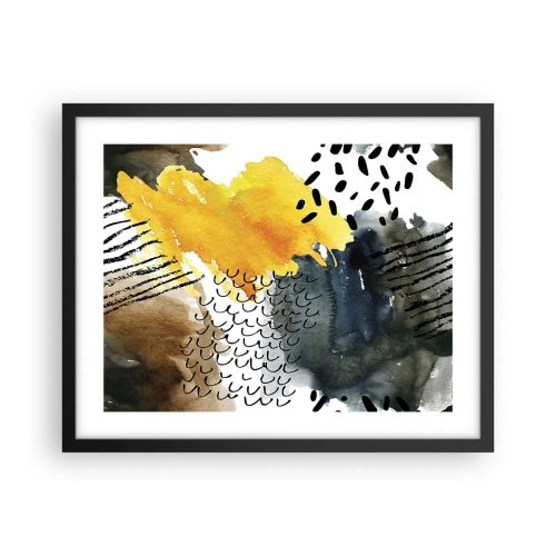 Poster in black frame - Meeting of Elements - 50x40 cm