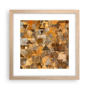 Poster in light oak frame - World Caught in One Form - 30x30 cm