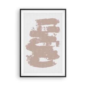 Poster in black frame - Abstract in Delicate Pink - 61x91 cm
