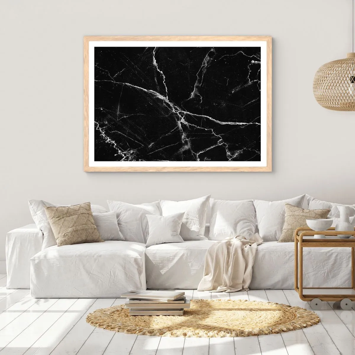 Poster in light oak frame - The Secret Life of a Stone - 70x50 cm