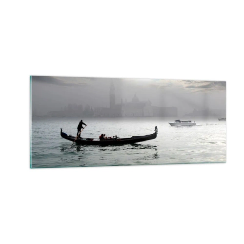 Glass picture - Fairytale City from Water and Fog - 100x40 cm