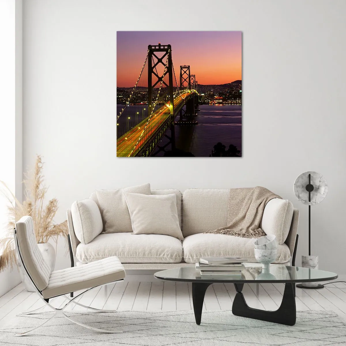 Glass picture - Evening in Purple - 50x50 cm