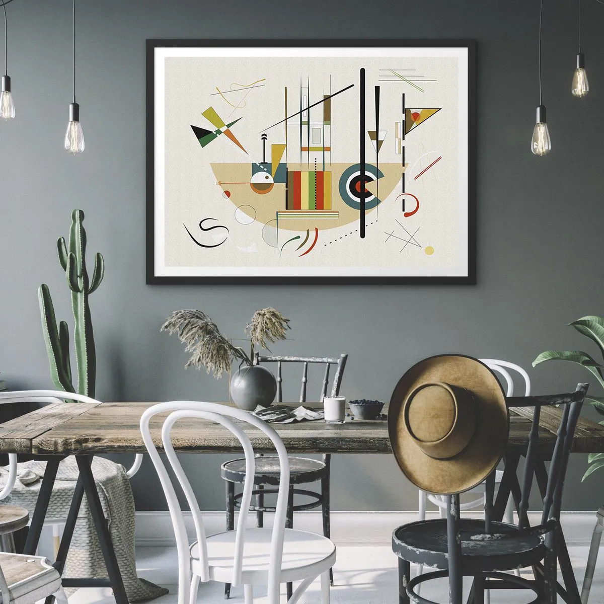 Poster in black frame - And the World Laughs - 70x50 cm