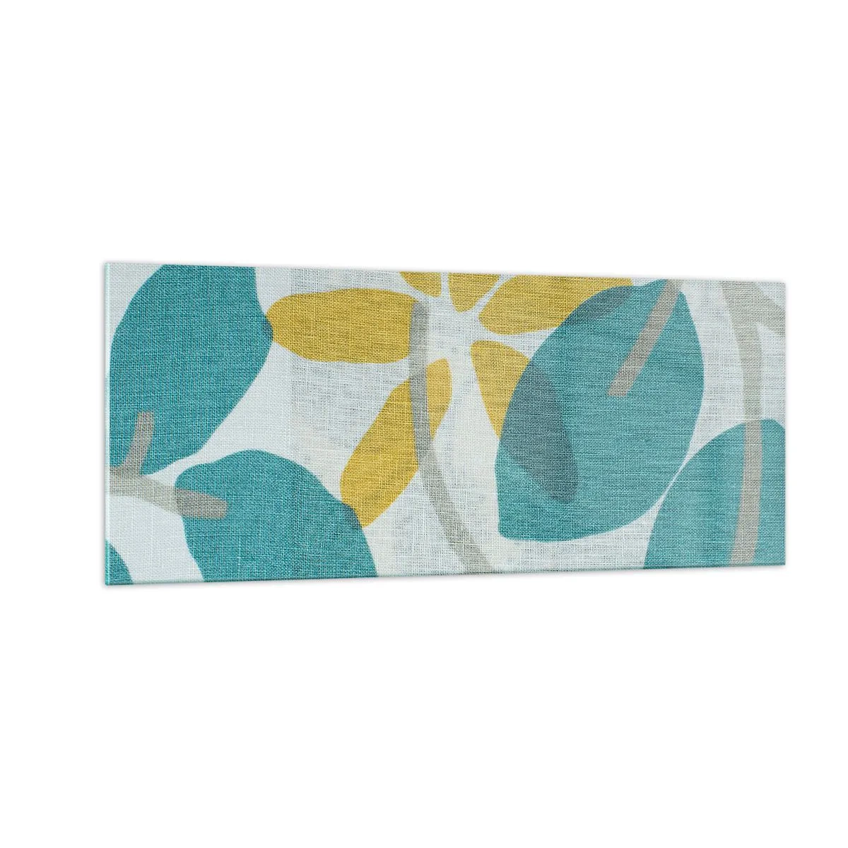 Glass picture - Among Azure Leaves - 100x40 cm
