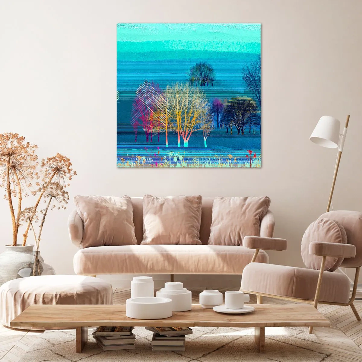 Canvas picture - Combed Landcsape - 70x70 cm