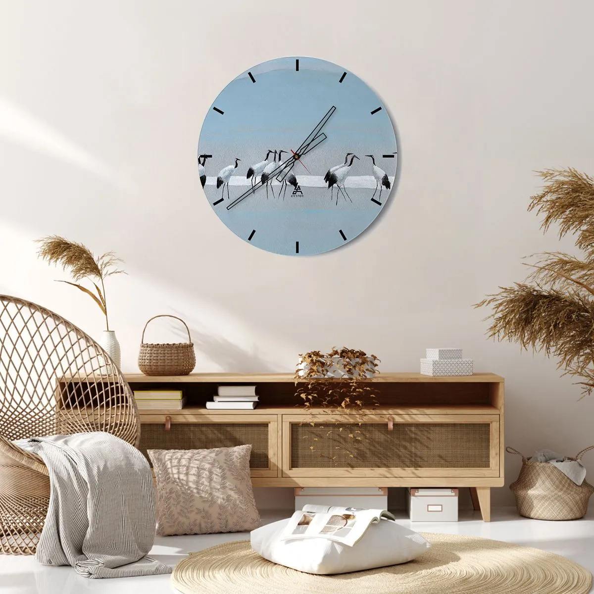 Wall clock - Clock on glass - After a Hot Day - 30x30 cm