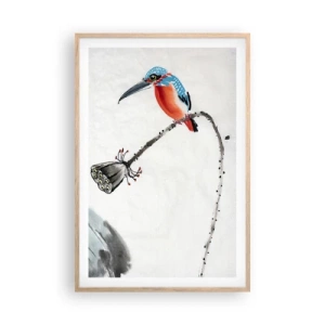 Poster in light oak frame - Life of a Meadow - 61x91 cm