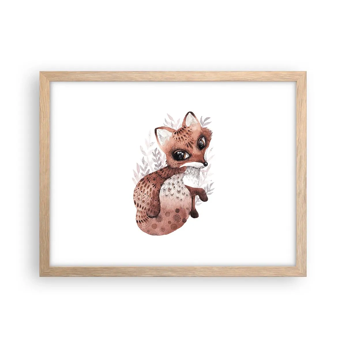 Poster in light oak frame - Sweet and Lovely - 40x30 cm
