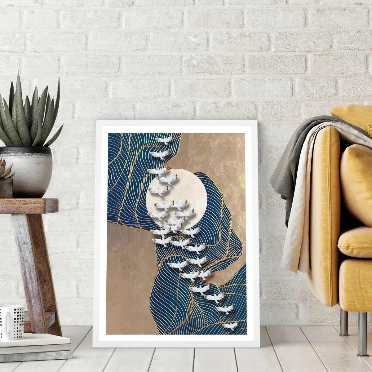 Poster in white frmae - Freedom, Travel, Community - 30x40 cm