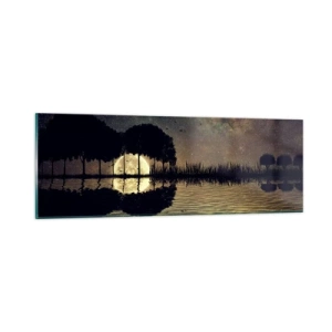 Glass picture - Night at the Edge of the World - 90x30 cm