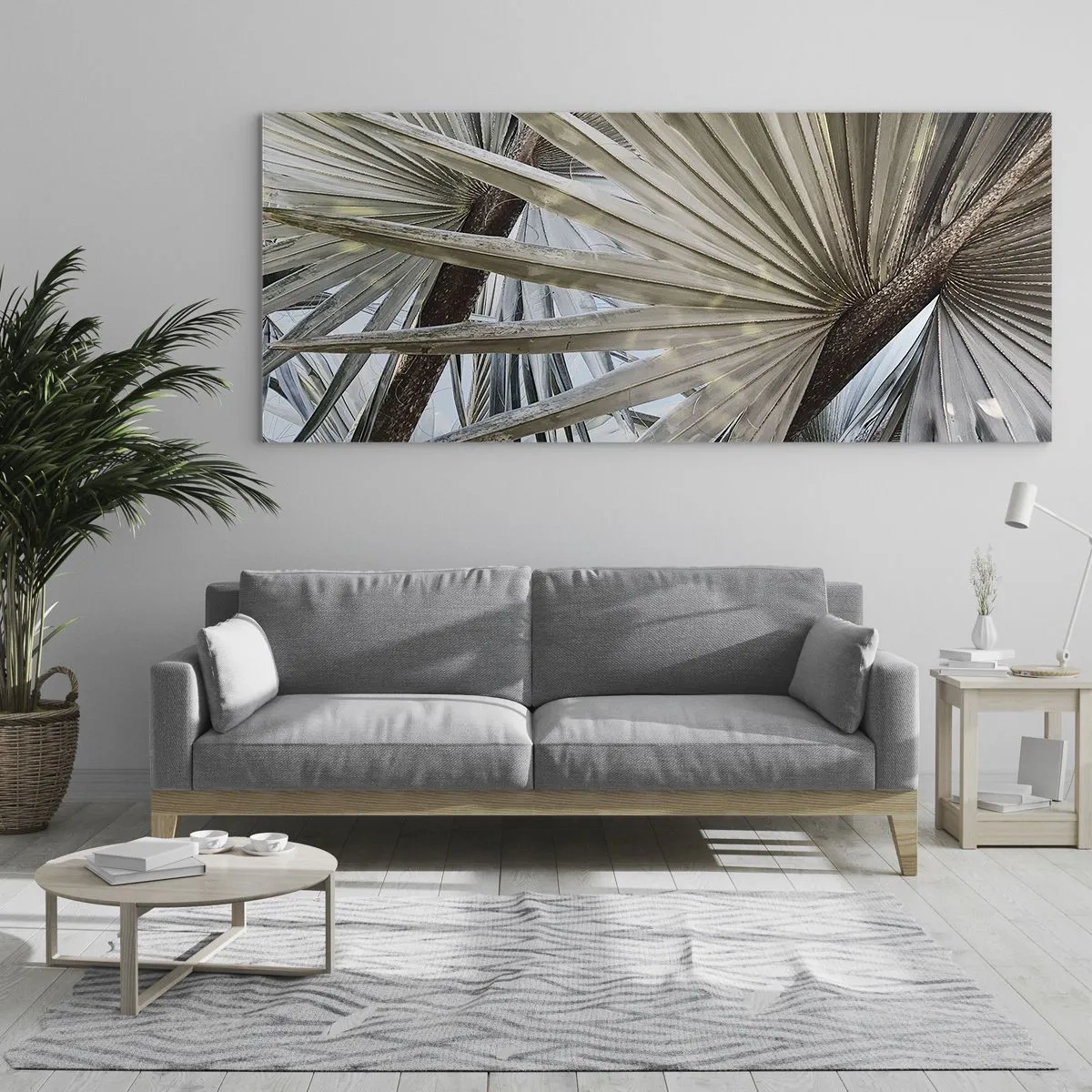 Glass picture - Fans in tropics - 120x50 cm