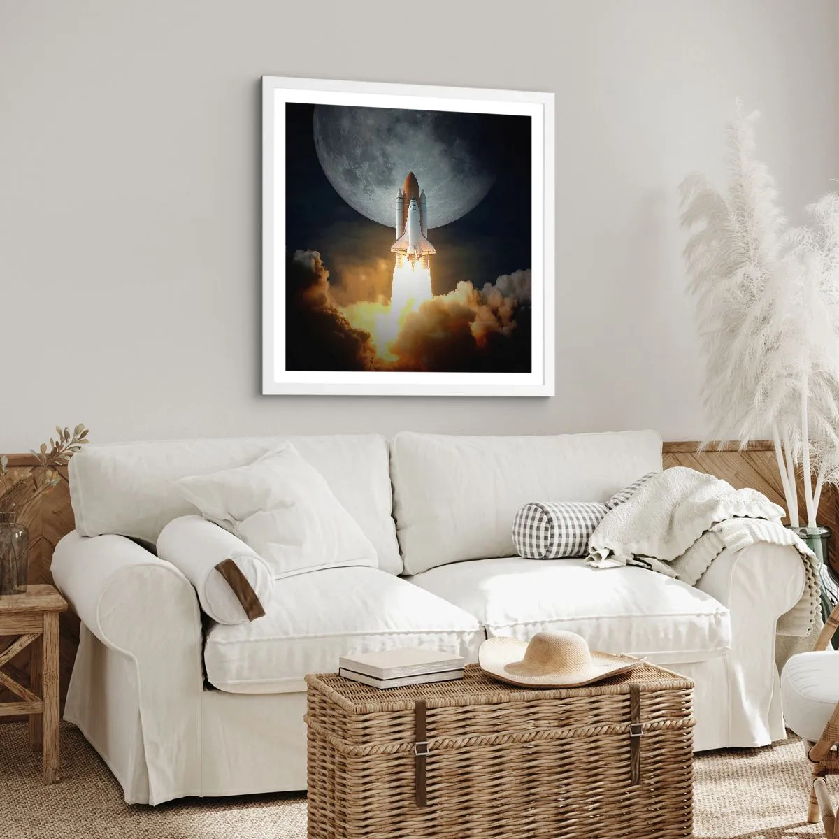 Poster in white frmae - Beginning of Unearthly Adventure - 30x30 cm