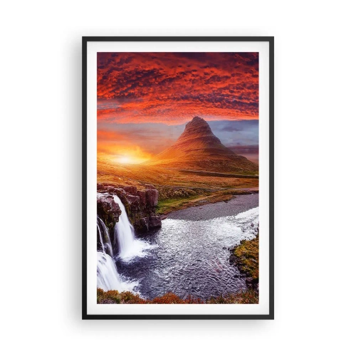 Poster in black frame - View of Middle-Earth - 61x91 cm