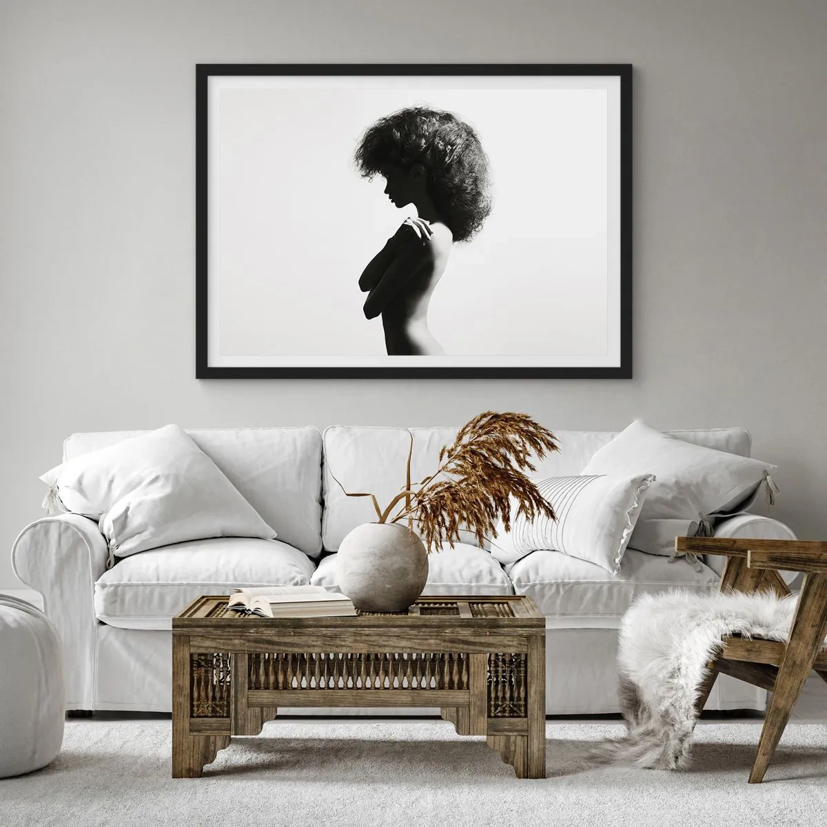 Poster in black frame - Like a Flower on a Thin Stem - 40x30 cm