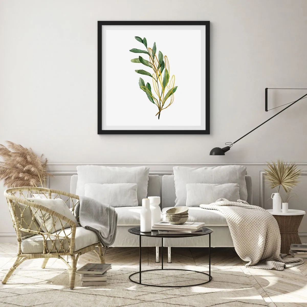 Poster in black frame - All that Is Good - 30x30 cm