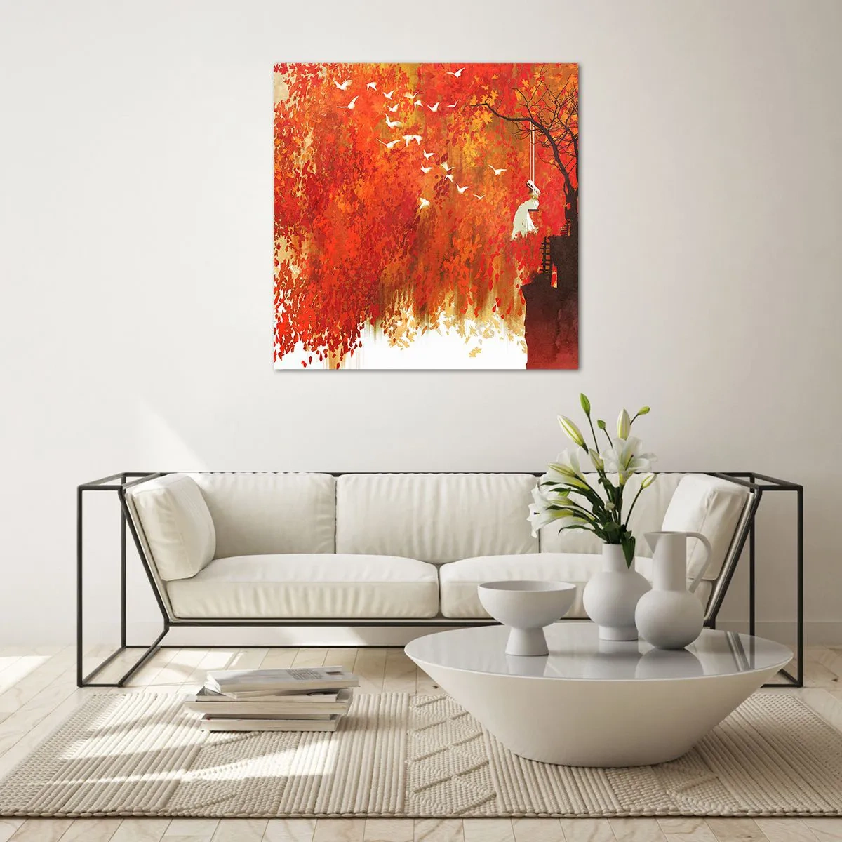 Glass picture - Will It Fly with Us? - 60x60 cm