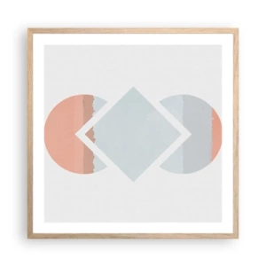 Poster in light oak frame - Situation Is Clear - 60x60 cm