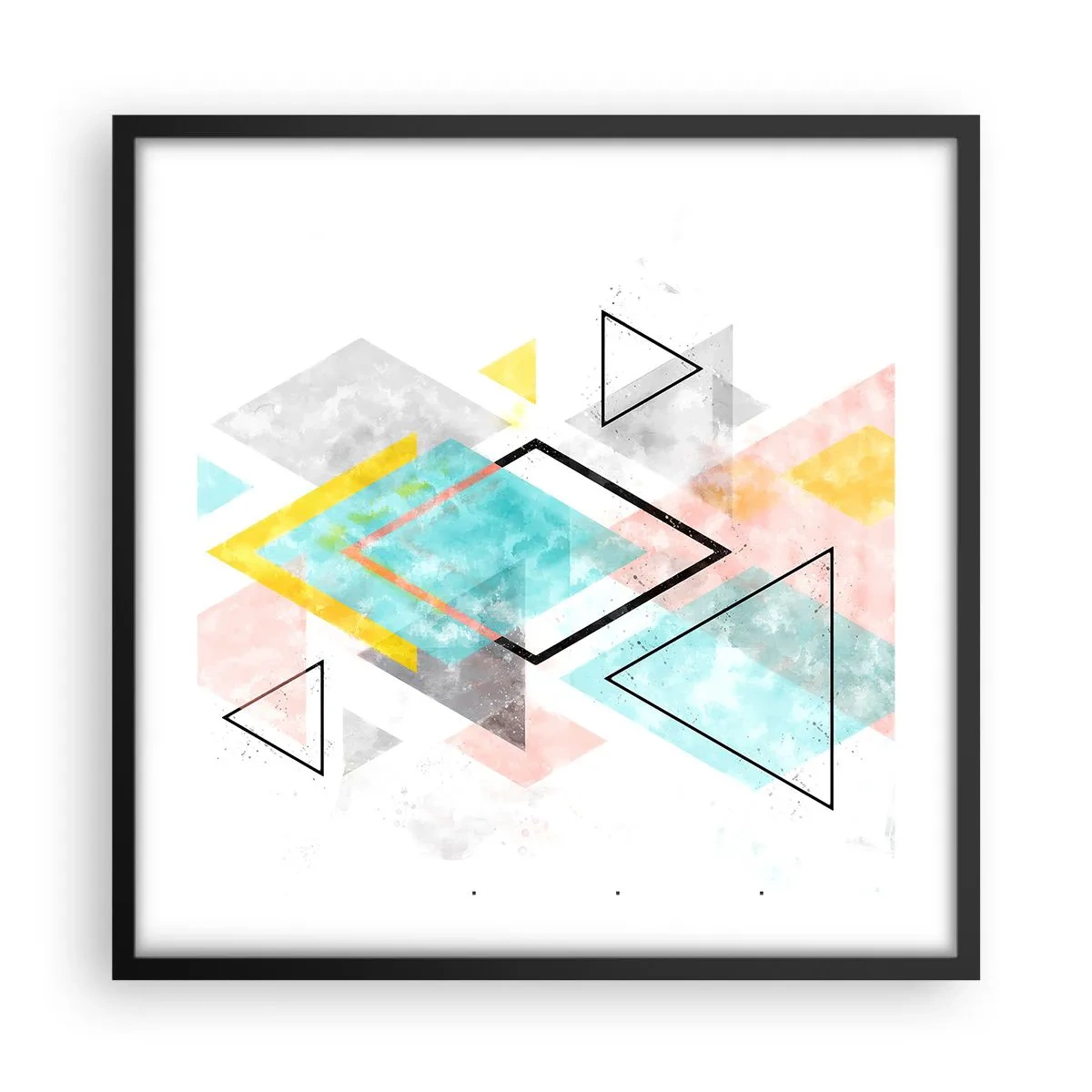 Poster in black frame - Geometric Play - 50x50 cm