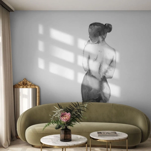 Self-Adhesive Photo Wallpaper Deluxe Sticker - By Her Side the World Disappears - Woman, Woman's Body, Graphics - 500x350 cm