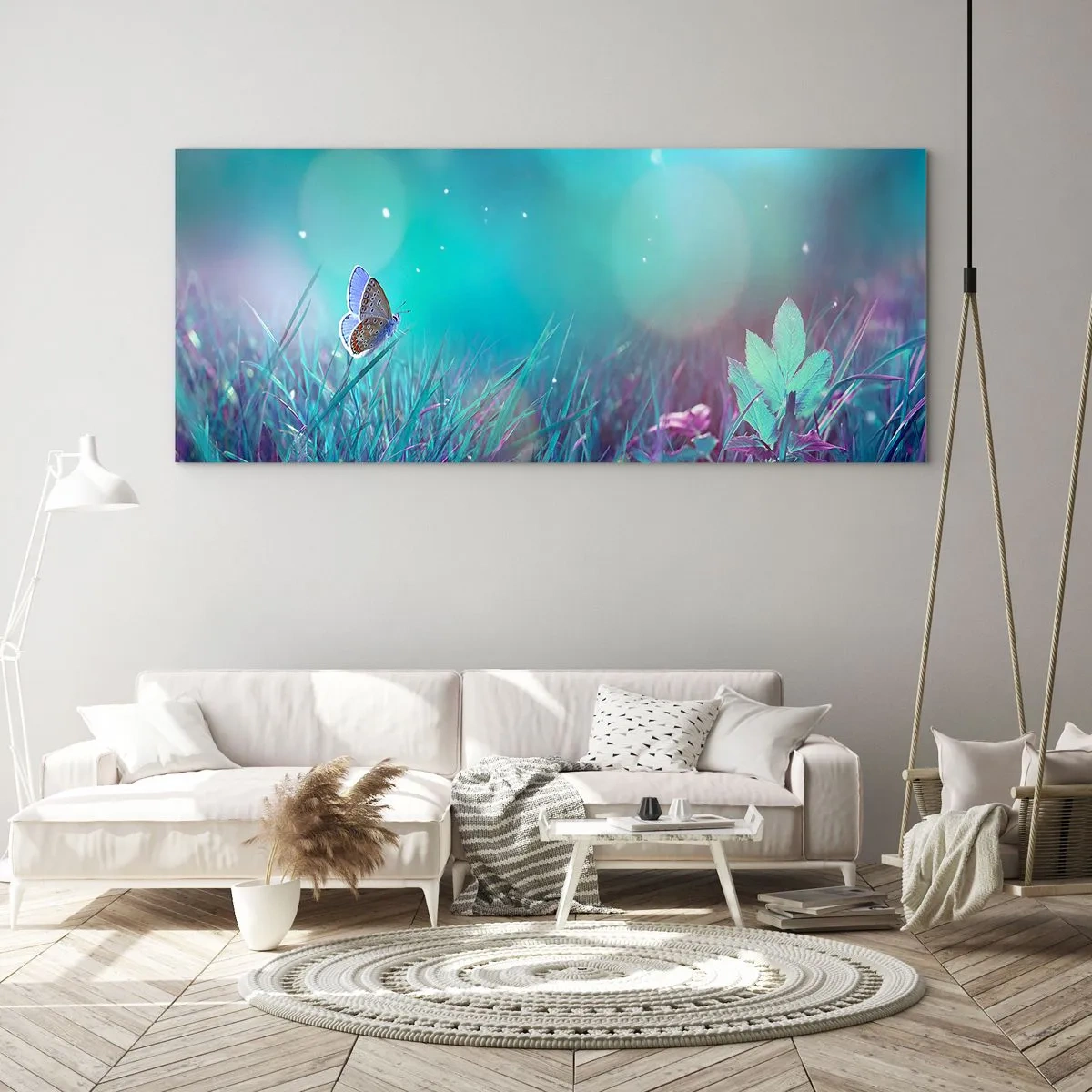 Glass picture - Secret Life of a Meadow - 120x50 cm